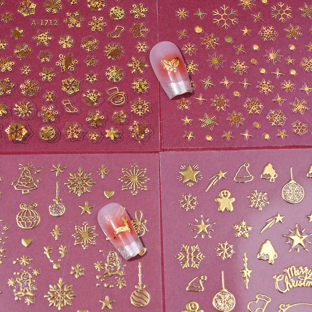 Gold Pattern Manicure Stickers