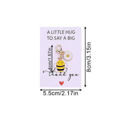 5/10-Set Bee & Daisy Flower Keychain Gift Set