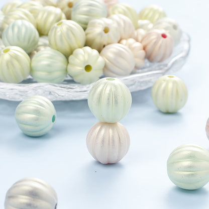 Macaron Pumpkin Acrylic Spacer Beads