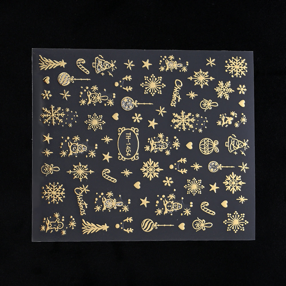 Gold Pattern Manicure Stickers