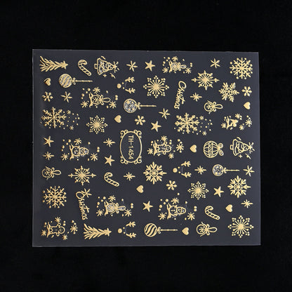 Gold Pattern Manicure Stickers