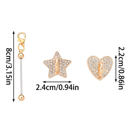 Star Heart Self-Adhesive Keychain Set