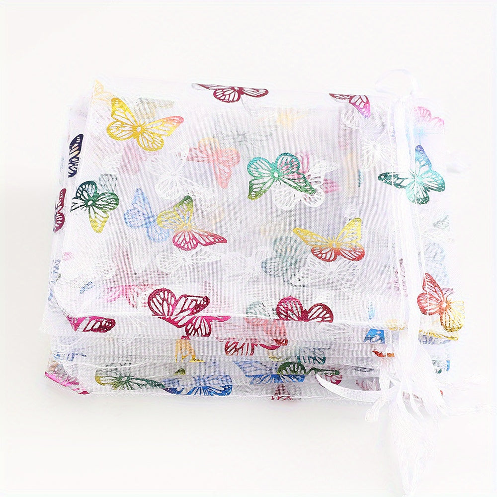 Butterfly Drawstring Gift Bags