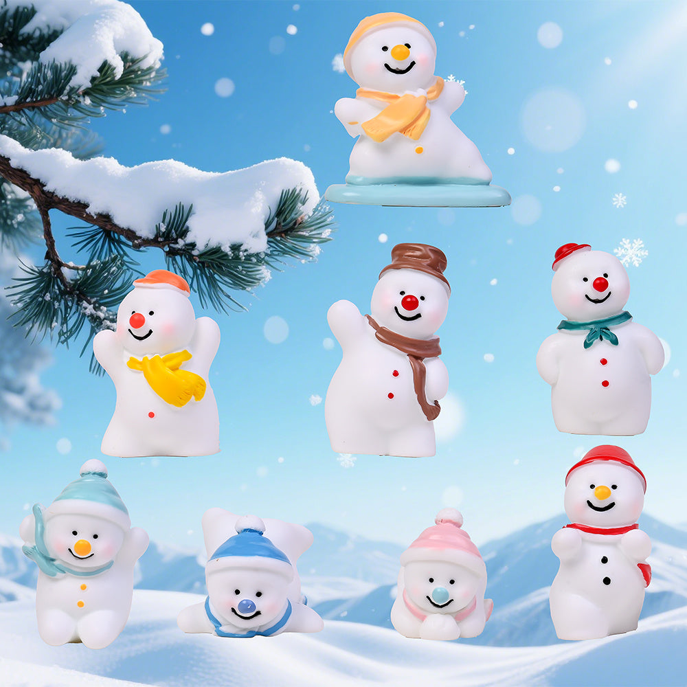 Christmas Snowman Mini Decorative Statues