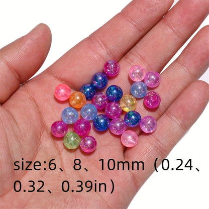 8 mm Colorful Clear Acrylic Beads