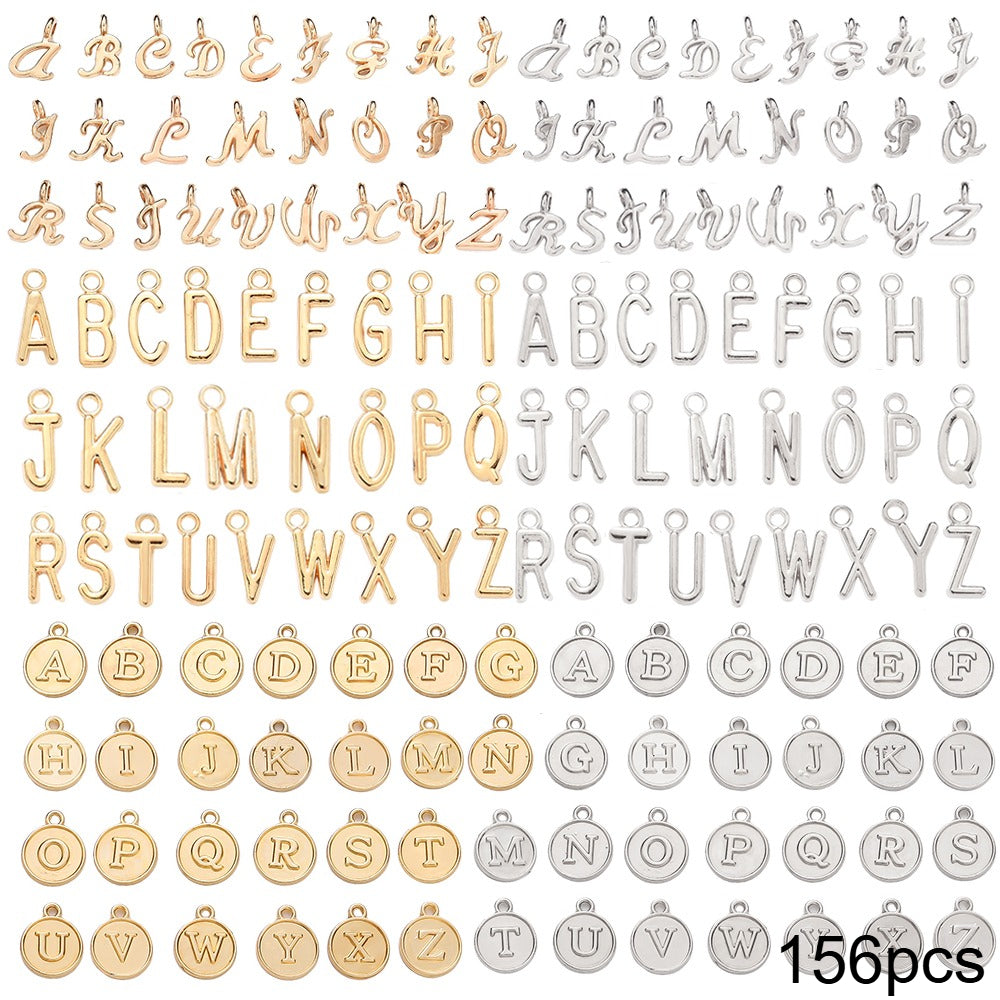 78/156PCS A-Z Alloy Letter Pendant Set