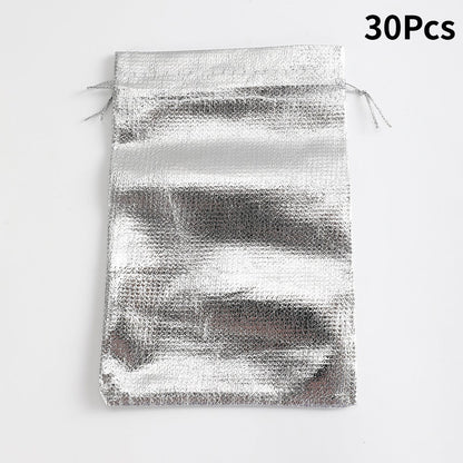 30-Piece Gold & Silver Drawstring Jewelry Gift Bags