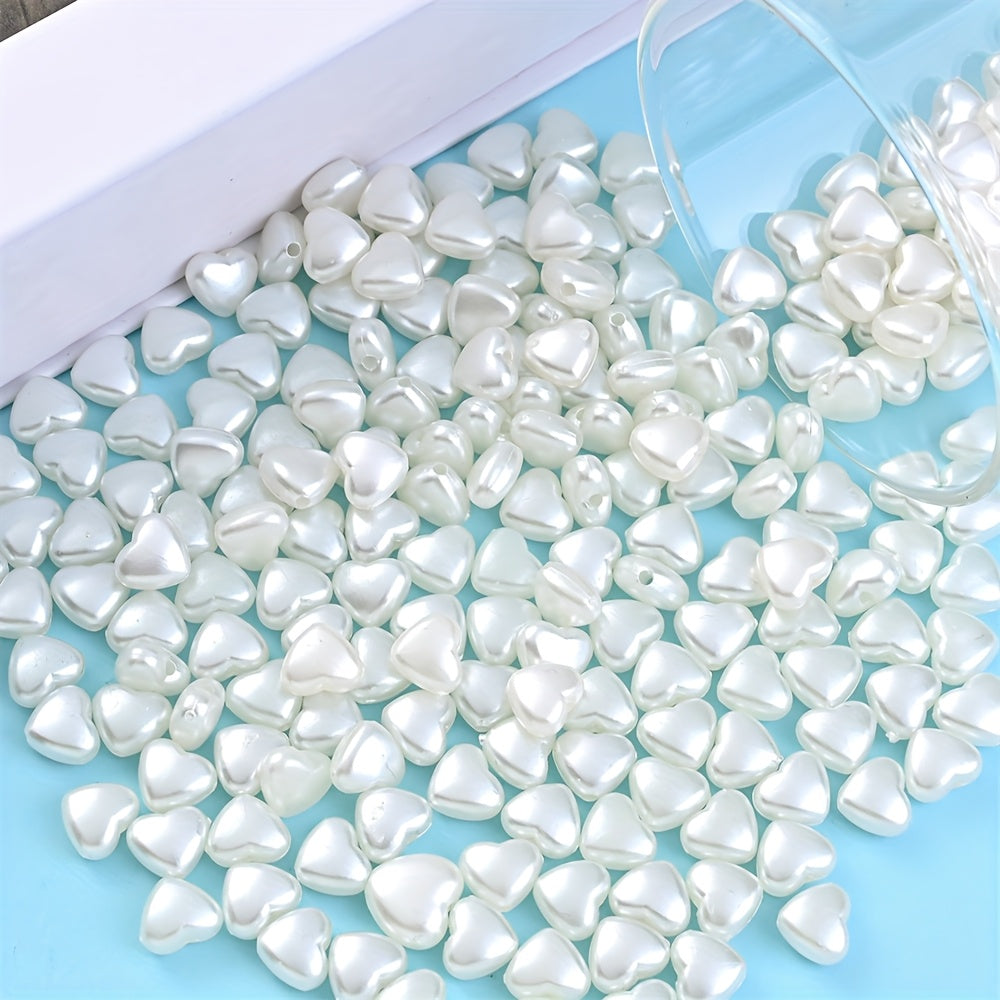 White Love Acrylic Beads