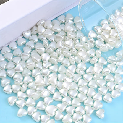 White Love Acrylic Beads