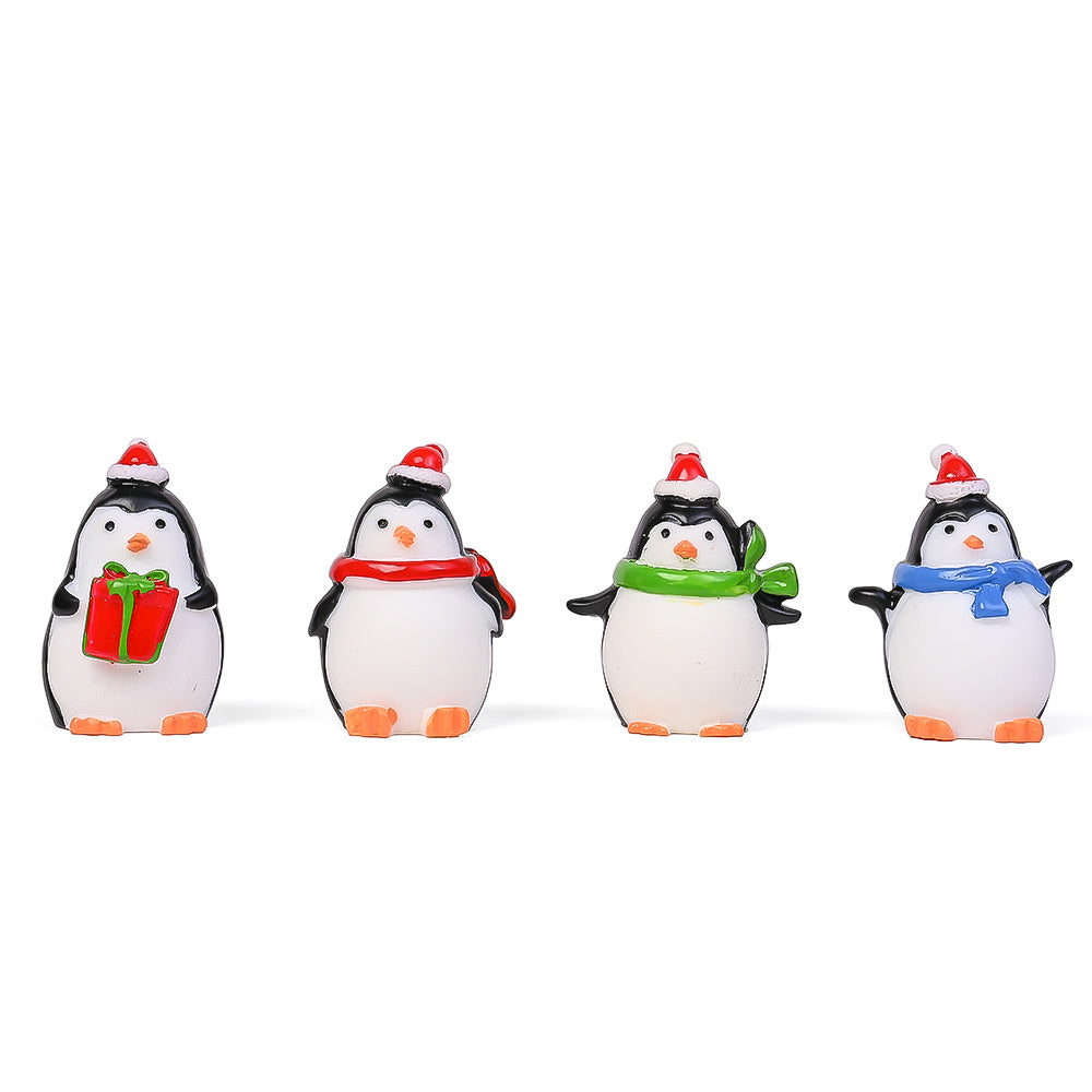 Resin Christmas Penguin Ornaments