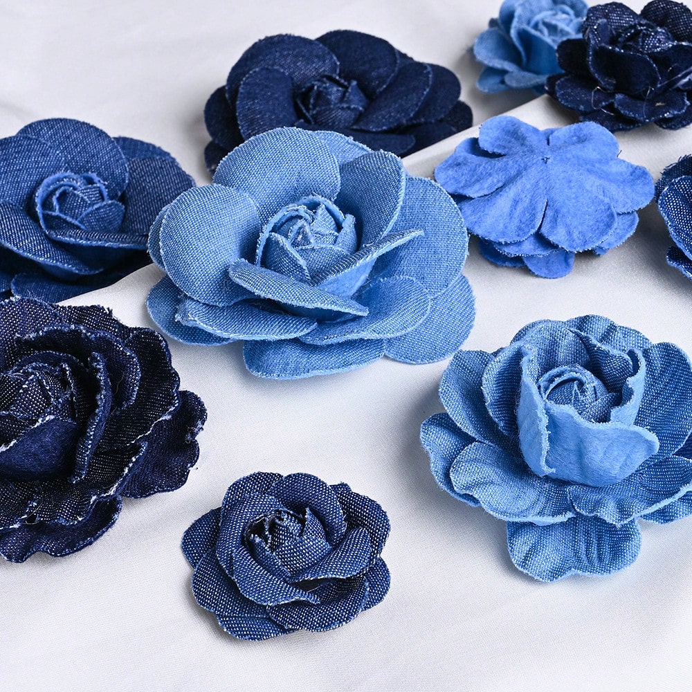 5PCS Artificial Rose Flower Head Set