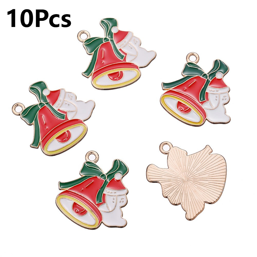 10/18PCS 13–29mm Christmas Alloy Pendant Set