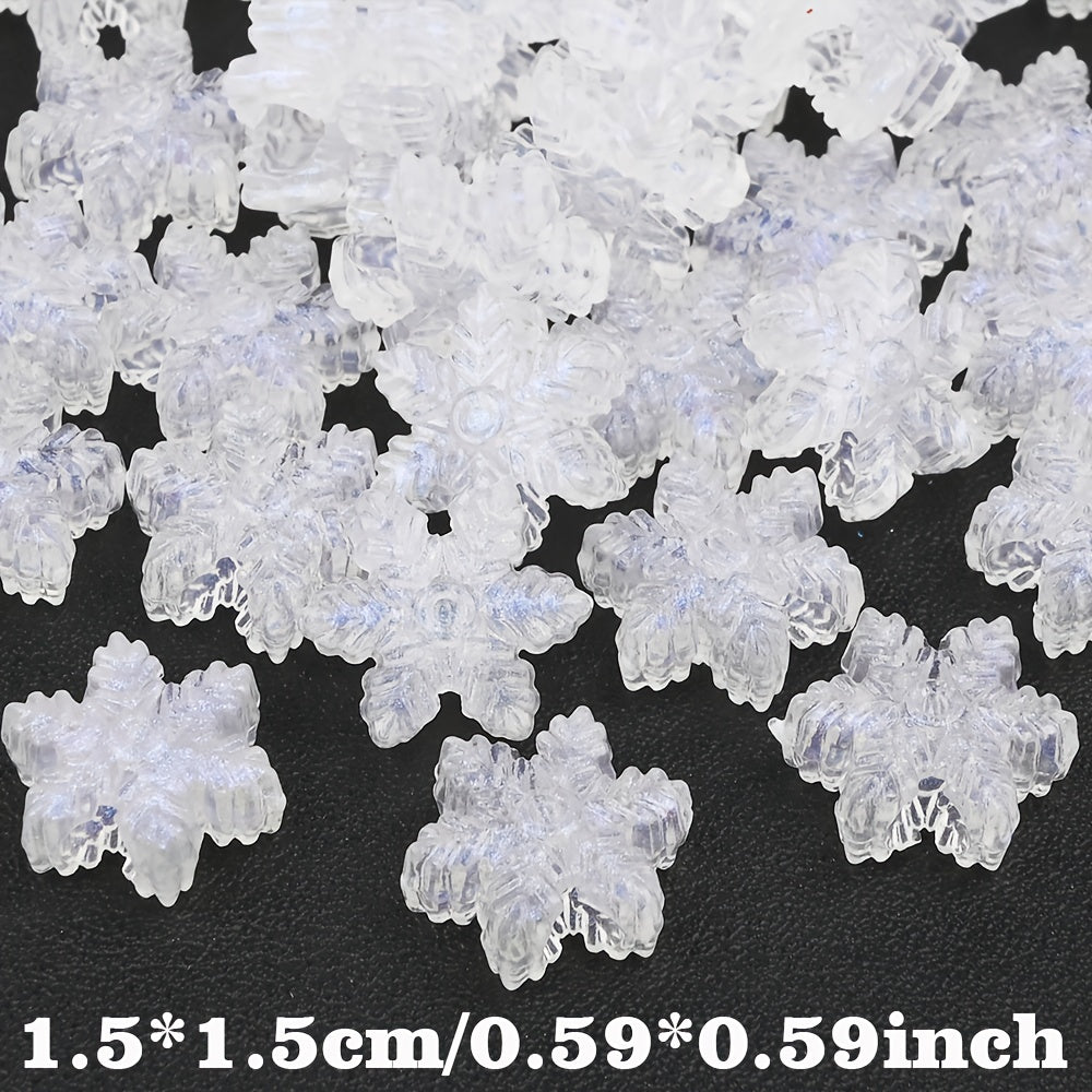 Ice Snowflake Acrylic Beads