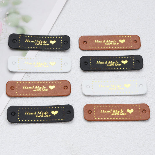 Gold Love Pattern Rectangular Labels