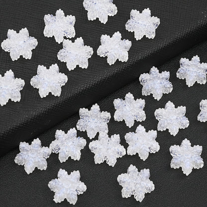 Ice Snowflake Acrylic Beads