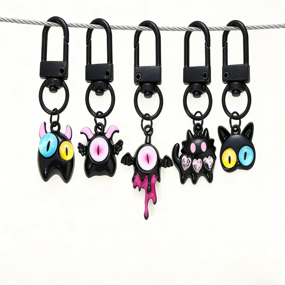 Gothic Black Evil Eye Pendant Charms