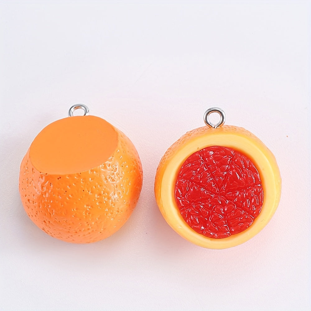 Orange Resin Fruit Charms