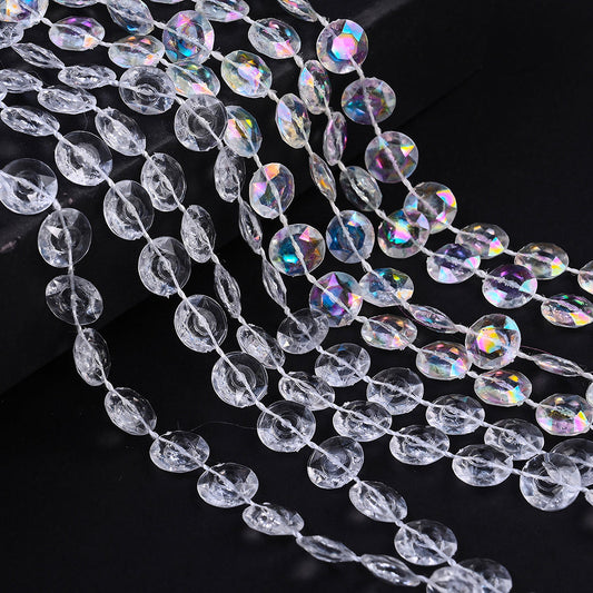 10m 10mm Transparent Acrylic Bead Chain Roll