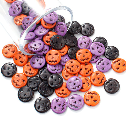Halloween Turquoise Skull &amp; Pumpkin Beads