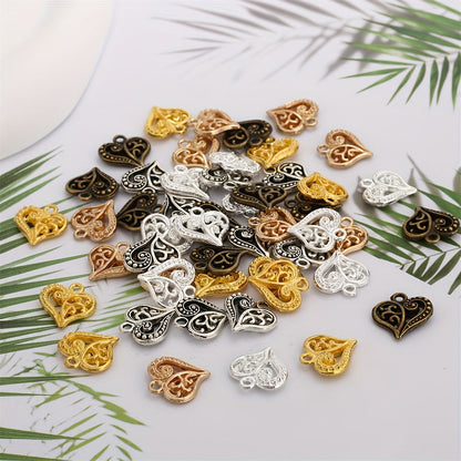 20PCS 14mm Alloy Heart Pendant Set