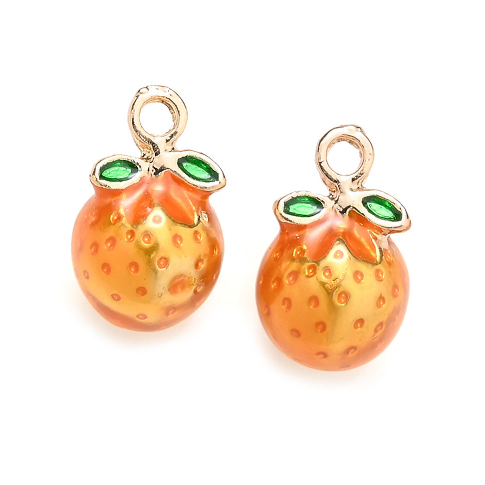 2PCS Fruit Series Alloy Pendant Set