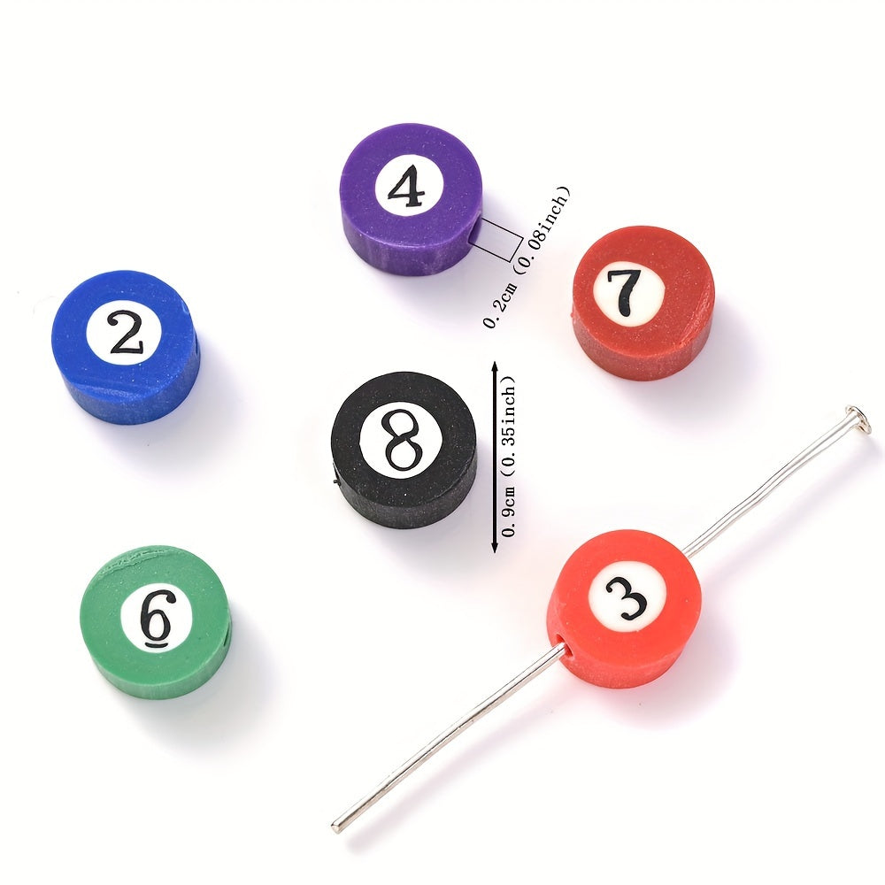 Mixed Color Billiards Polymer Clay Beads