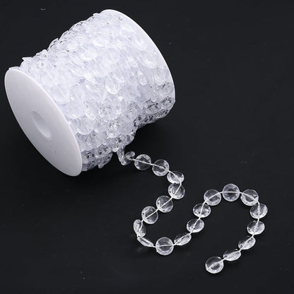10m 10mm Transparent Acrylic Bead Chain Roll