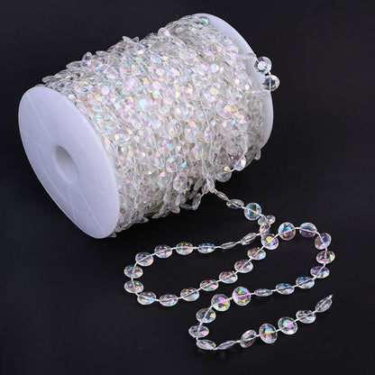 10m 10mm Transparent Acrylic Bead Chain Roll