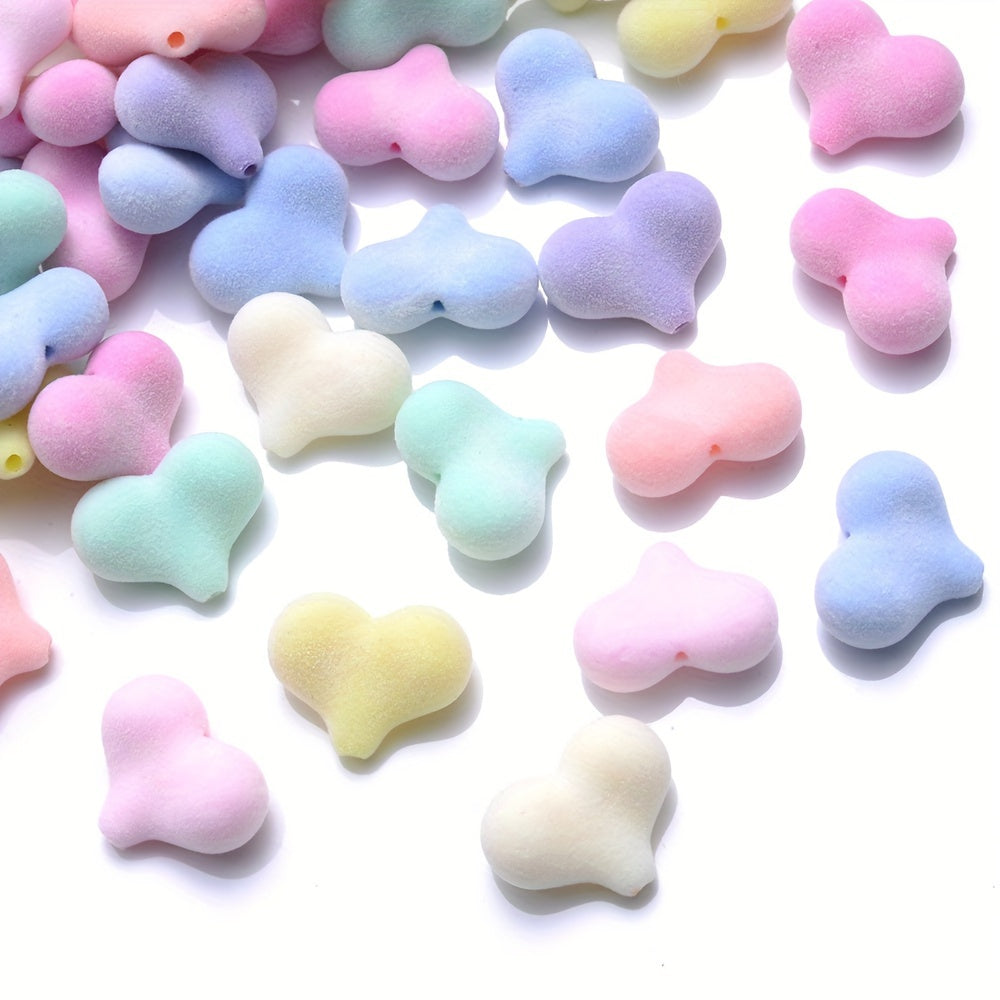 Fleece Heart Acrylic Beads