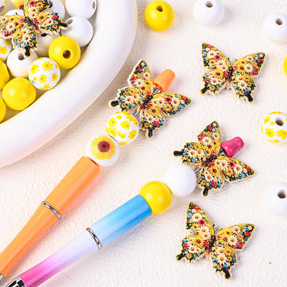 45-Piece Butterfly and Sunflower Bead Set