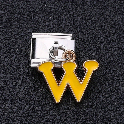 1PC A-Z English Letter Charm Link Set for 9mm Bracelets