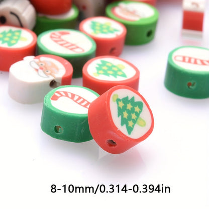 Christmas Polymer Clay Beads Set