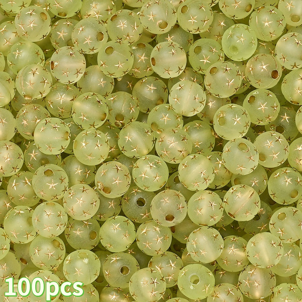 Matte Star Acrylic Spacer Beads