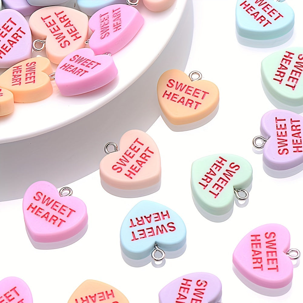 Sweet Heart Resin Pendants