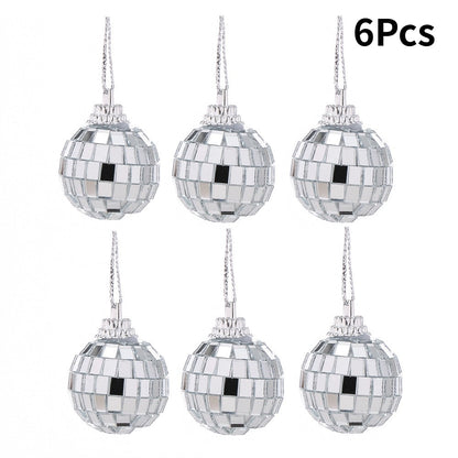 Silver Laser Mirror Ball Decorations