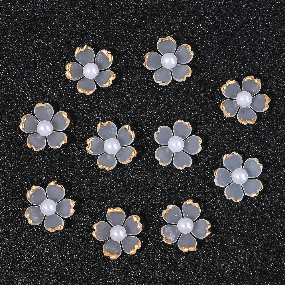 Colorful Cherry Blossom Acrylic Beads