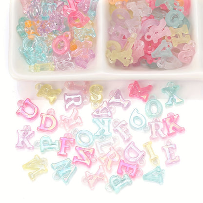 5-14 mm Mixed Letter Acrylic Charms