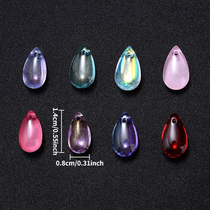 Mixed Water Drop Glass Beads