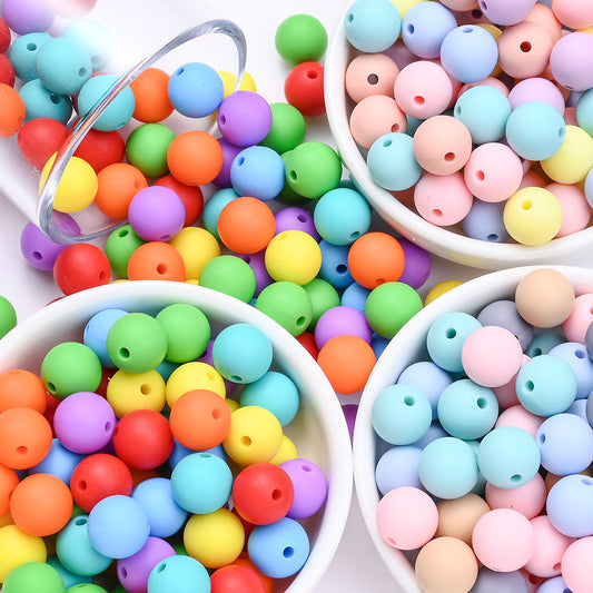 12 mm Candy Color Silicone Beads