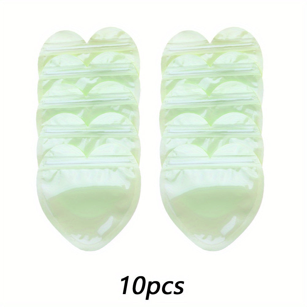 10PCS 3.94-Inch Heart-Shaped Transparent Jewelry Gift Bags