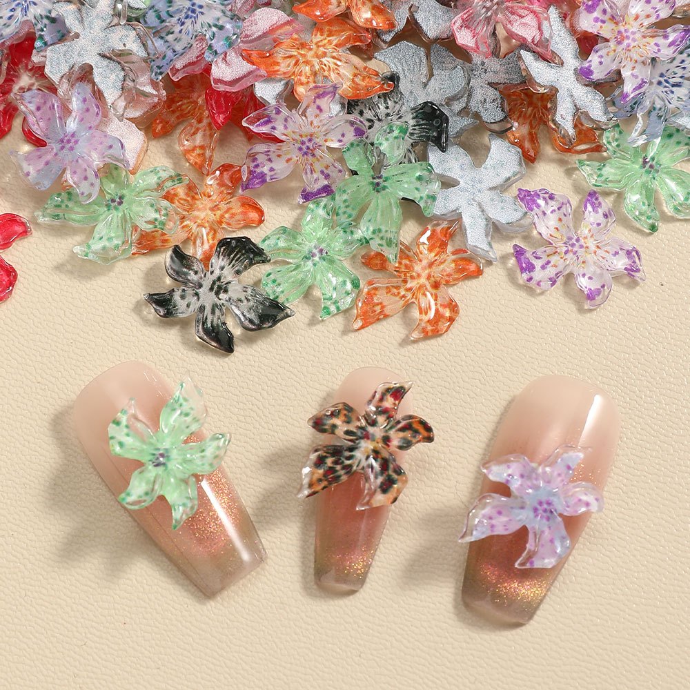 3D Resin Flower Flat Back Beads