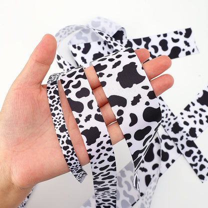 Cow Pattern Polyester Ribbon