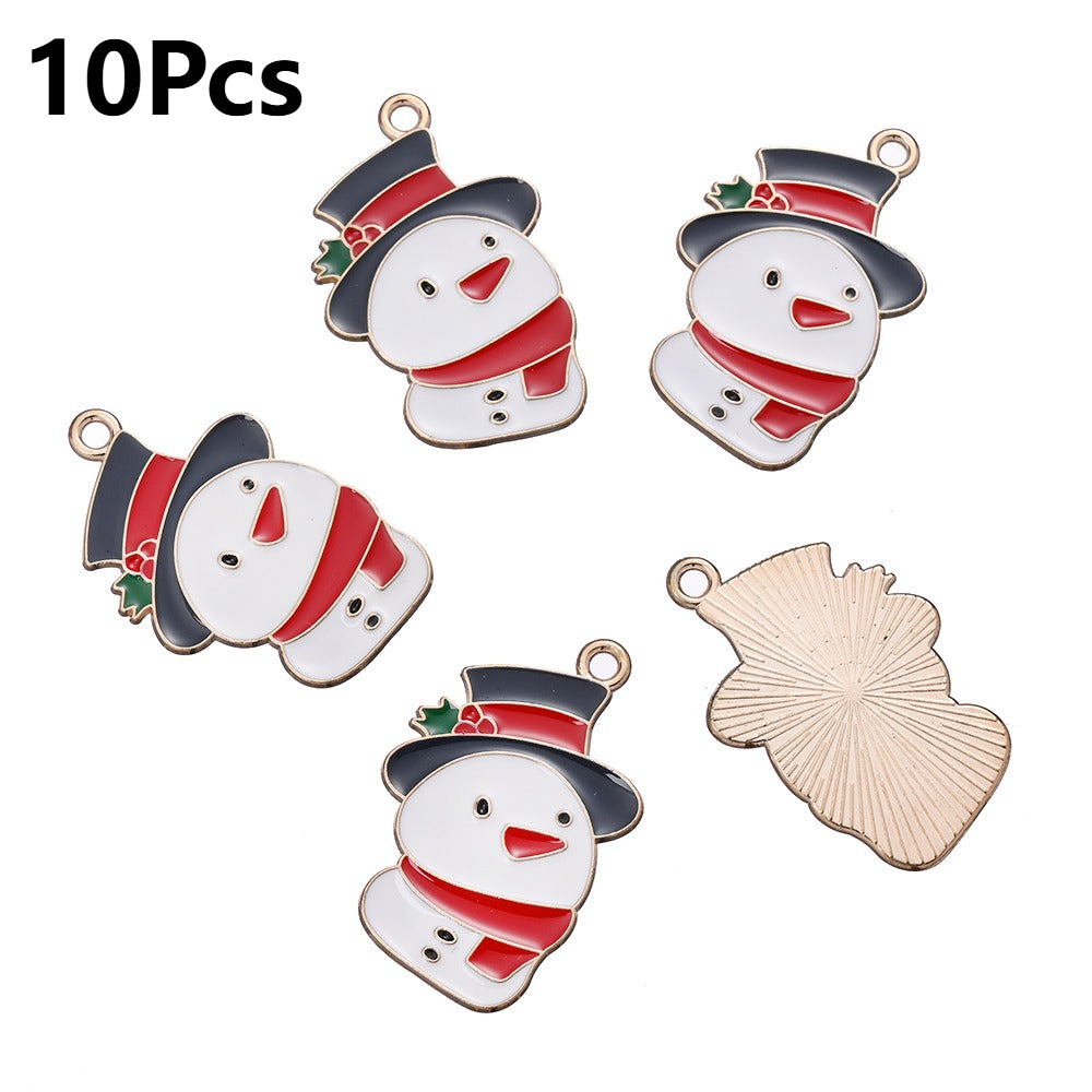 10/18PCS 13–29mm Christmas Alloy Pendant Set