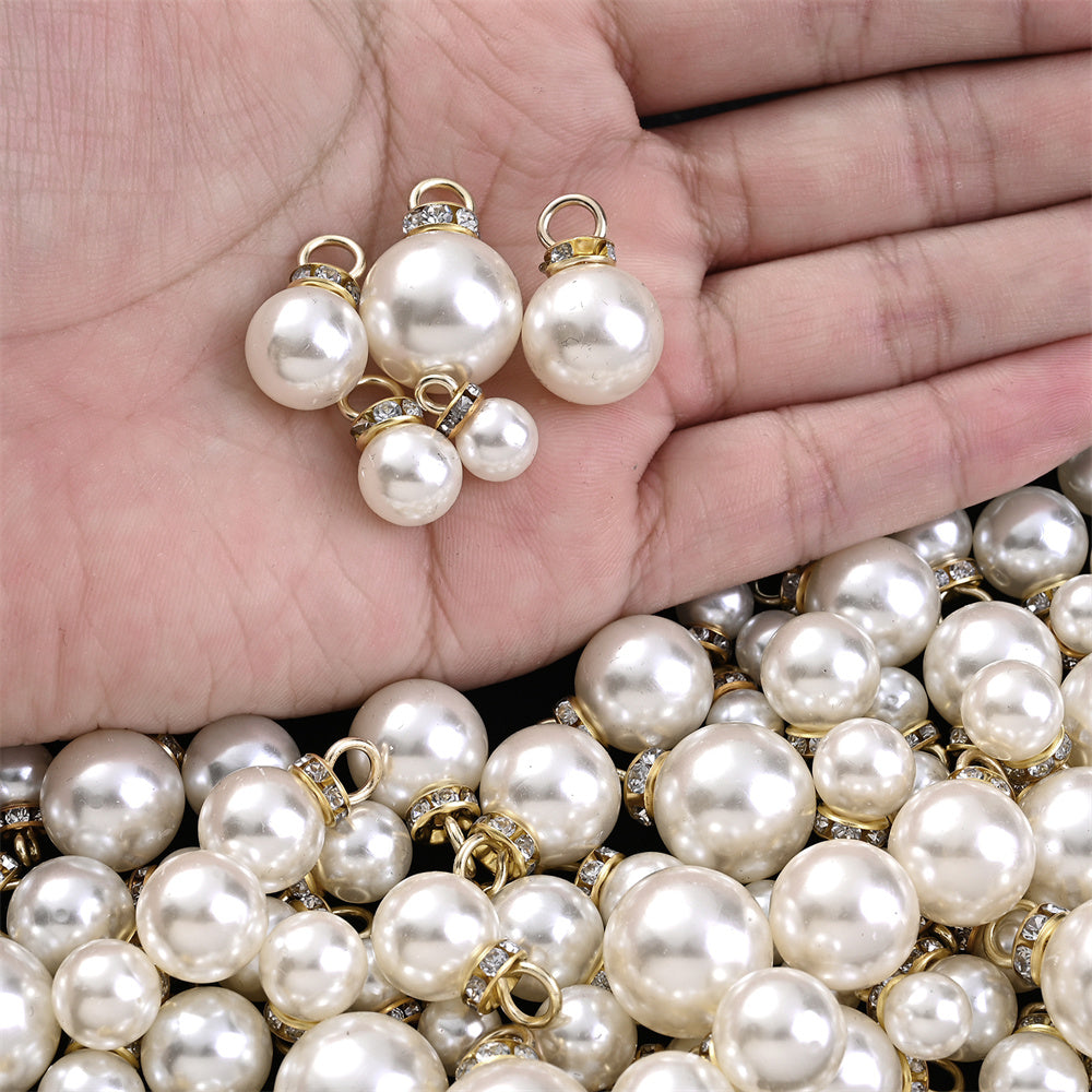 8/10/12/14/16 mm Acrylic Rhinestone Round Spacer Beads