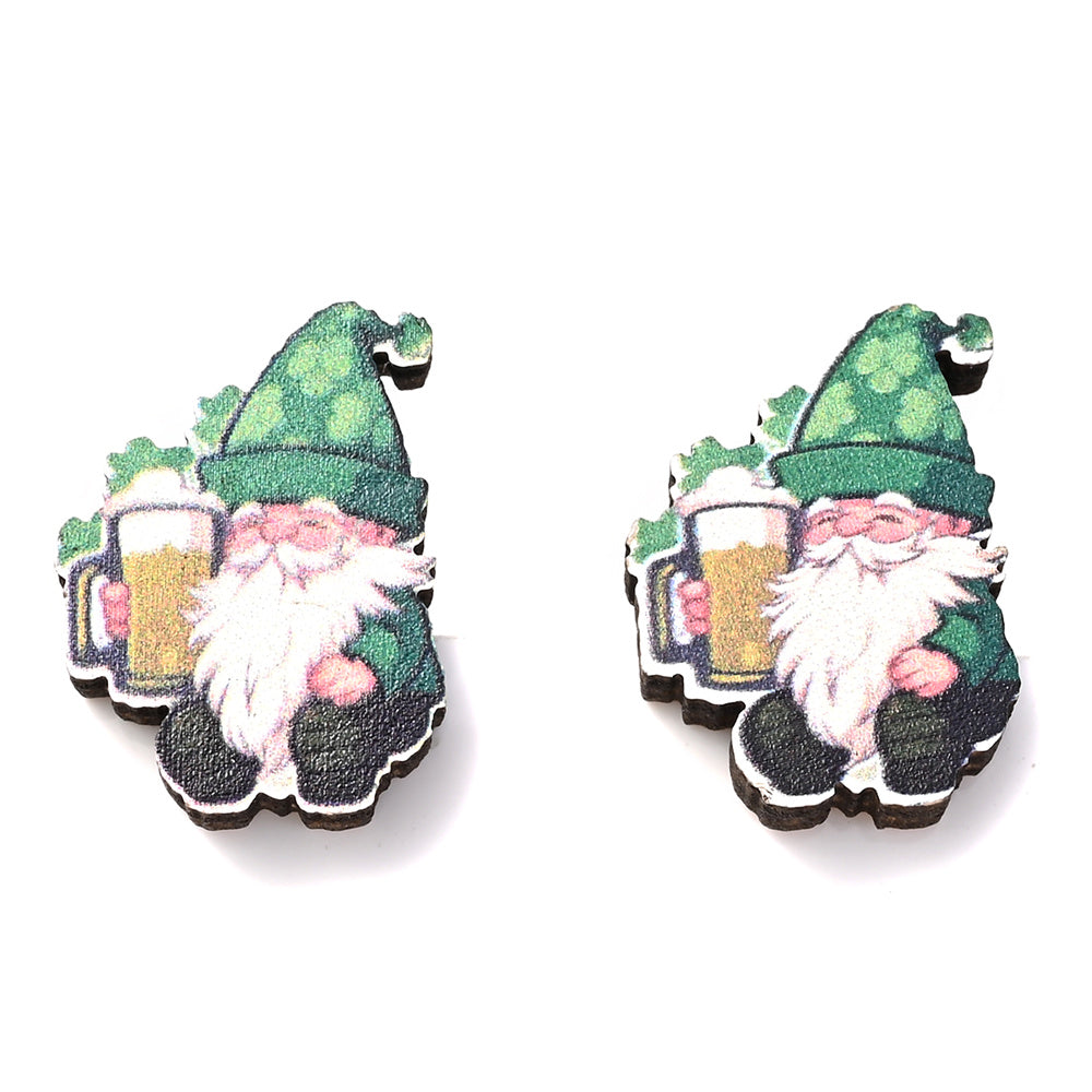 Green Lucky Stud Earrings