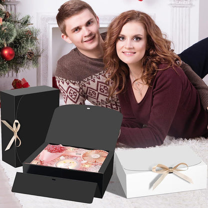 5-Piece Gift Packaging Boxes with Gold Ribbons