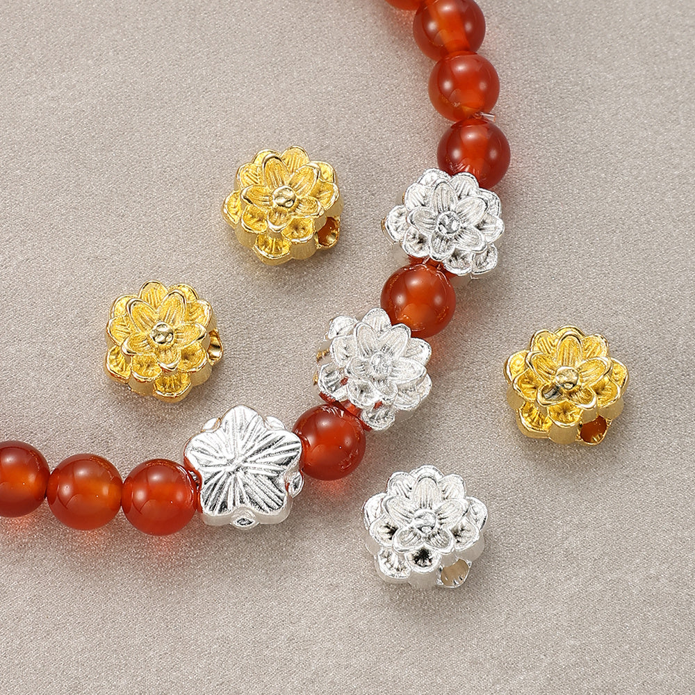 Lotus Alloy Beads