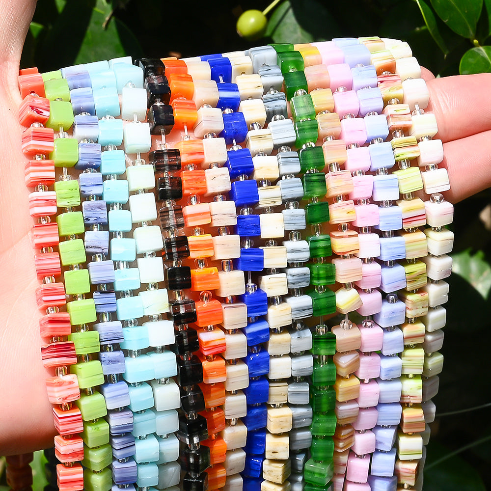 Square Natural Stone Beads