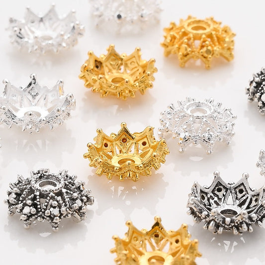 Vintage Hollow Flower Bead Caps
