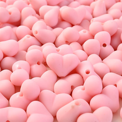 Acrylic Matte Heart Spacer Beads